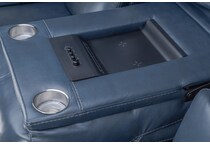 echo sorrento ocean power leather reclining sofa   