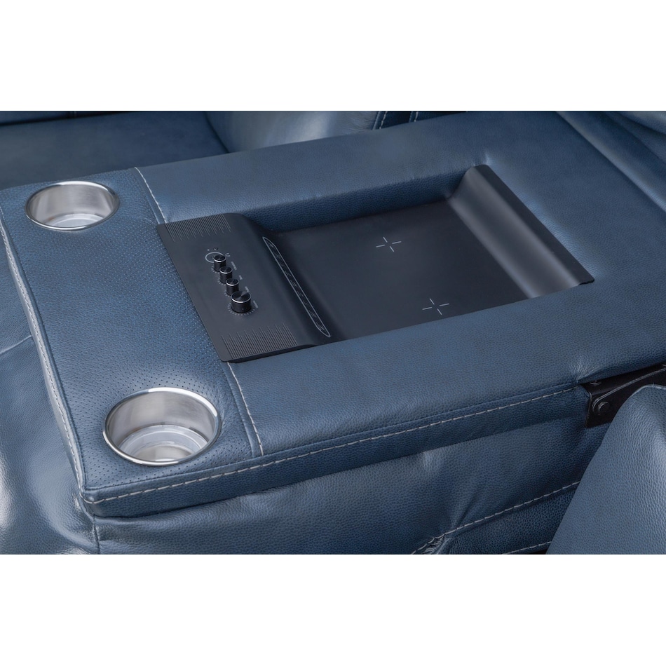 echo sorrento ocean power leather reclining sofa   