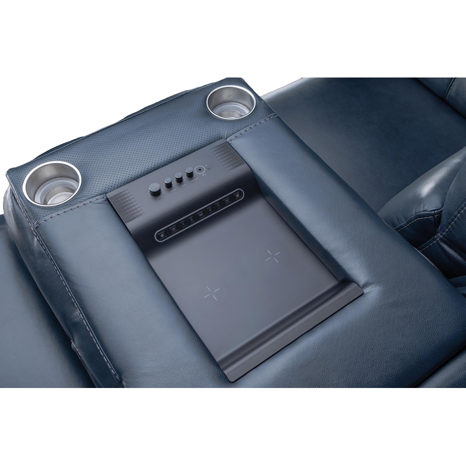 echo sorrento ocean power leather reclining sofa   