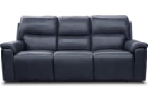 echo sorrento ocean power leather reclining sofa   