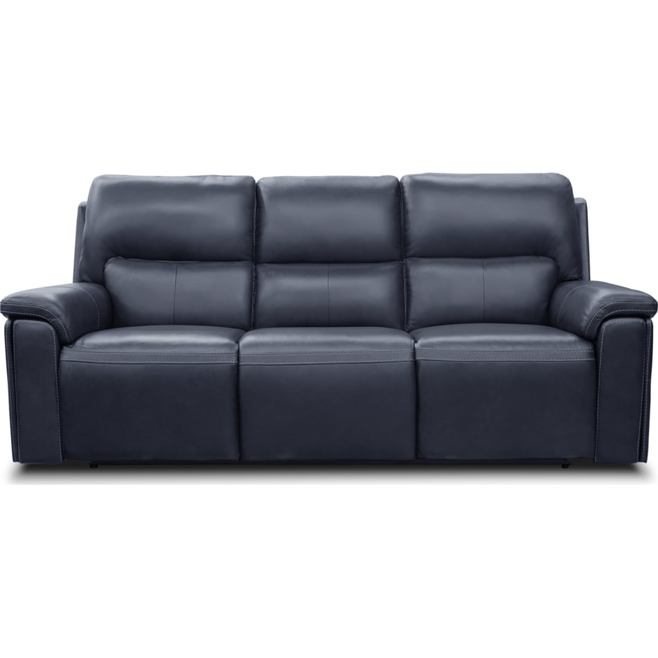 echo sorrento ocean power leather reclining sofa   
