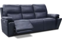 echo sorrento ocean power leather reclining sofa   