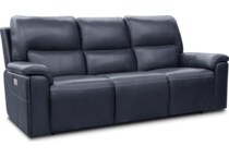 echo sorrento ocean power leather reclining sofa   