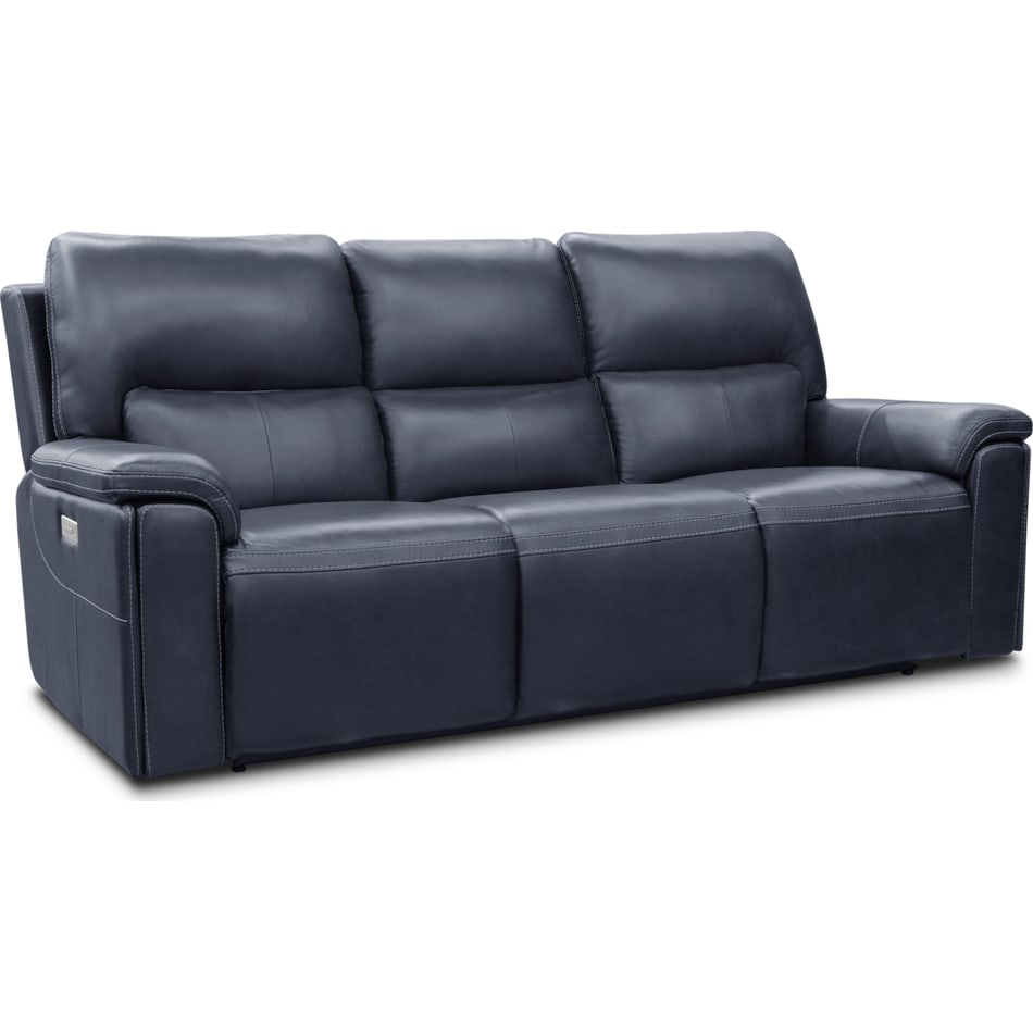 echo sorrento ocean power leather reclining sofa   