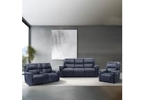 echo sorrento ocean power leather reclining sofa   