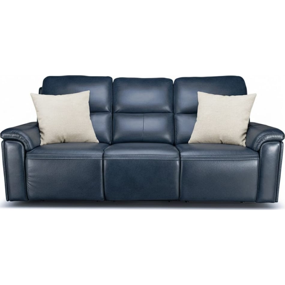 echo sorrento ocean power leather reclining sofa   
