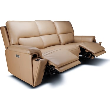 ECHO LEATHER POWER RECLINING SOFA BY MOTOMOTION