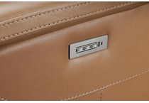 echo sorrento sand power leather reclining sofa   