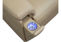 echo sorrento sand power leather reclining sofa   