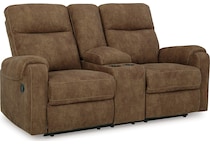 edenwold brindle reclining console loveseat   