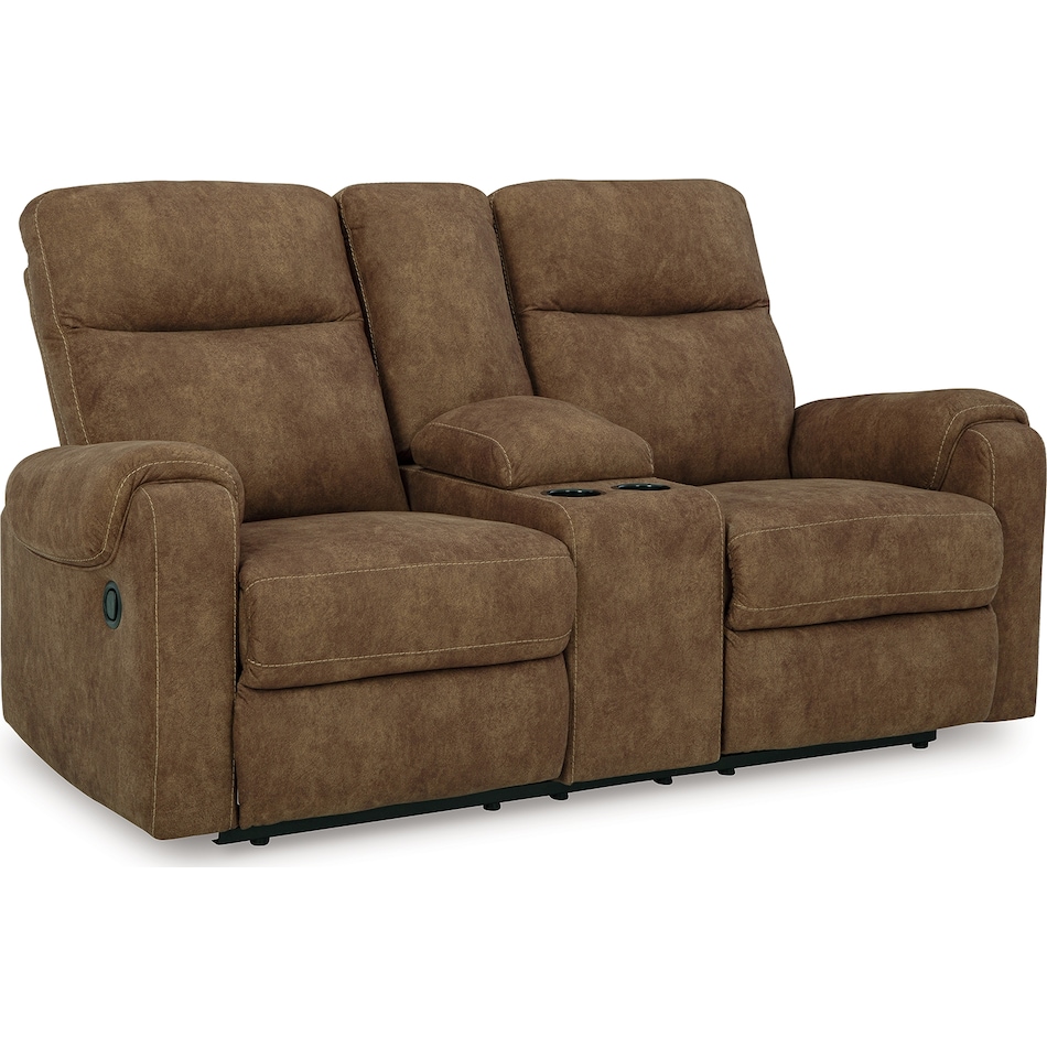 edenwold brindle reclining console loveseat   