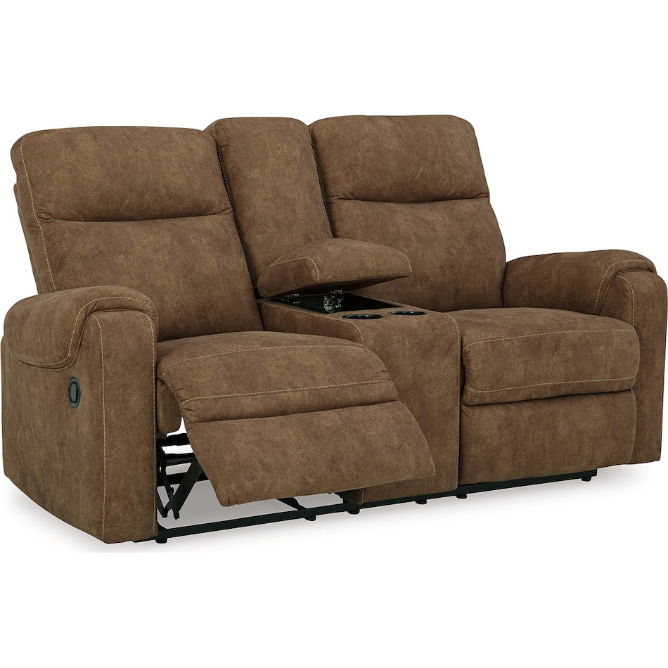 edenwold brindle reclining console loveseat   