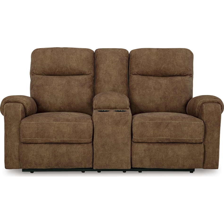 edenwold brindle reclining console loveseat   