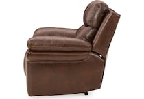 edmar chocolate power leather recliner   