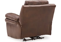 edmar chocolate power leather recliner   