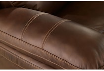 edmar chocolate power leather recliner   