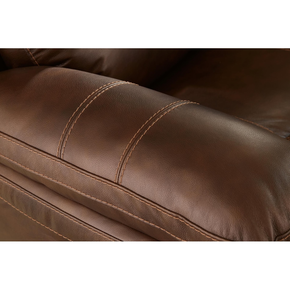 edmar chocolate power leather recliner   