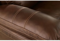 edmar chocolate power leather reclining sofa   