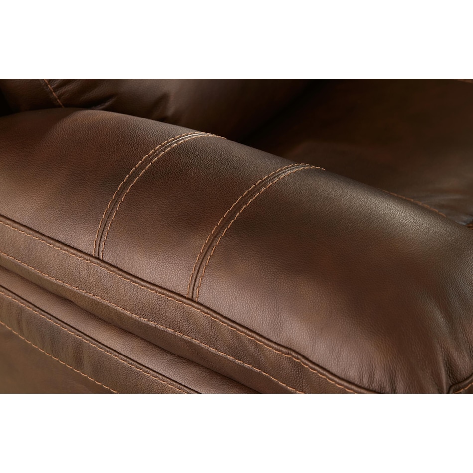 edmar chocolate power leather reclining sofa   