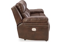 edmar chocolate power leather reclining sofa   