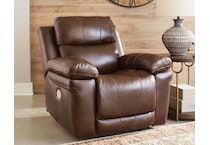 edmar power leather recliner   