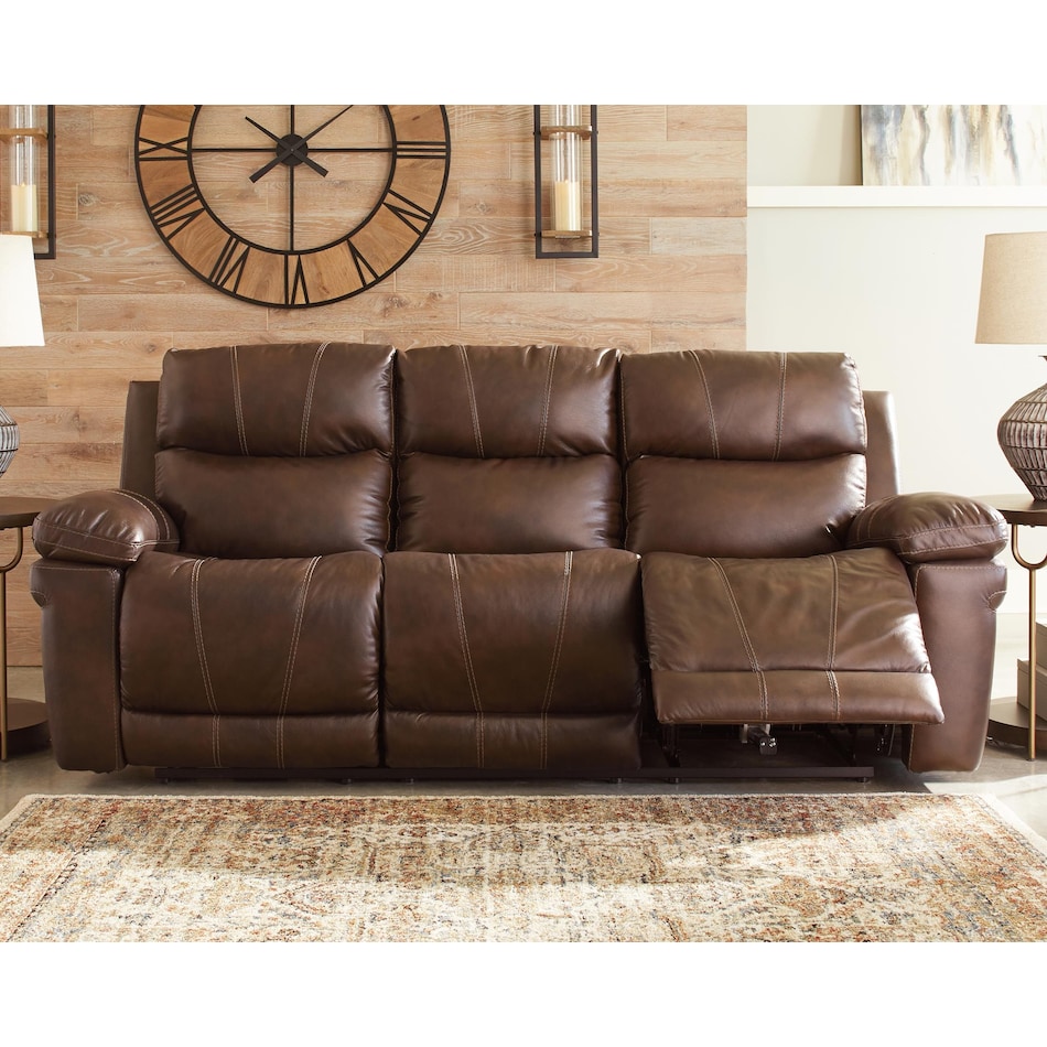 edmar power leather reclining sofa   