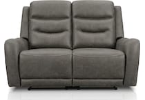 edson grey power reclining loveseat   