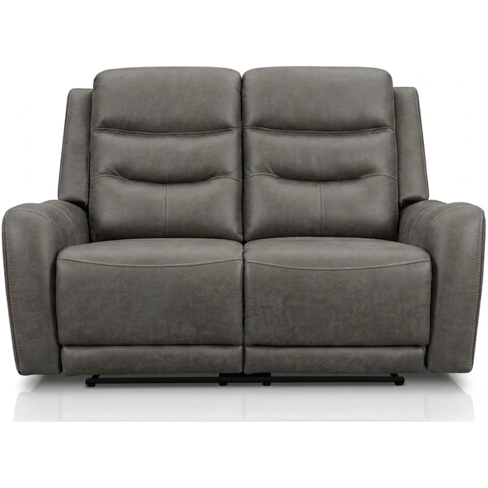 edson grey power reclining loveseat   