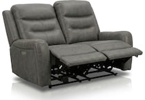 edson grey power reclining loveseat   