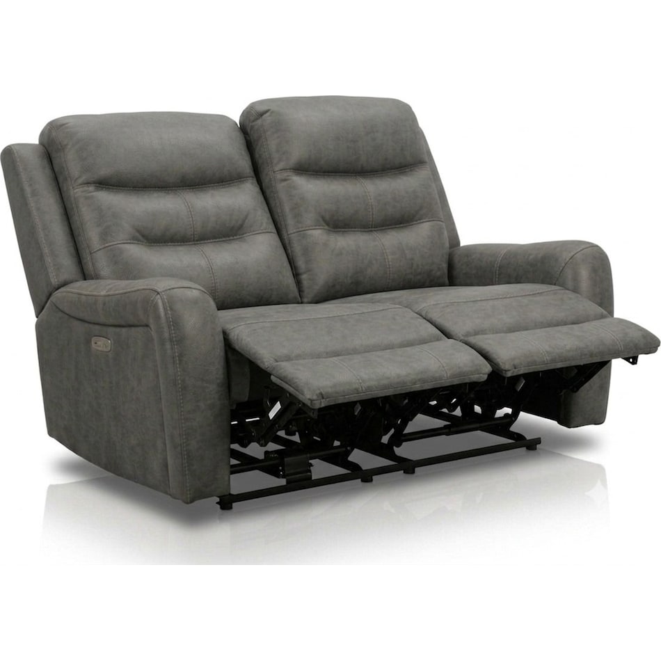 edson grey power reclining loveseat   