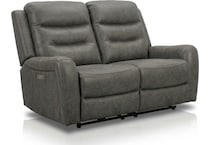 edson grey power reclining loveseat   