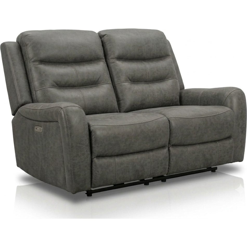 edson grey power reclining loveseat   
