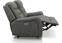 edson grey power reclining loveseat   