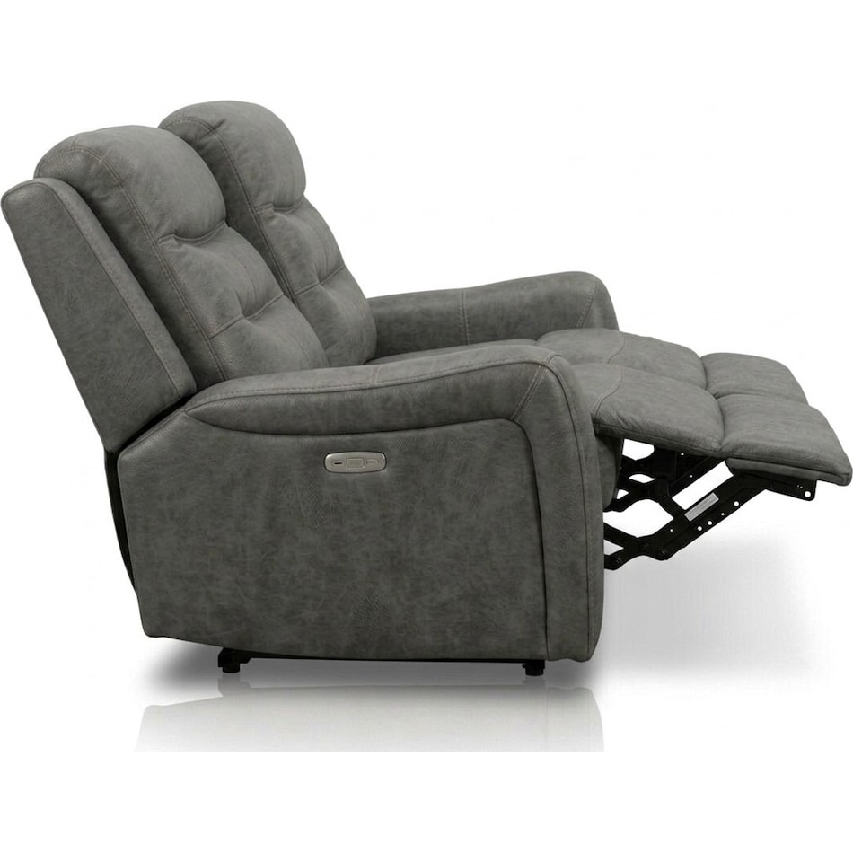 edson grey power reclining loveseat   