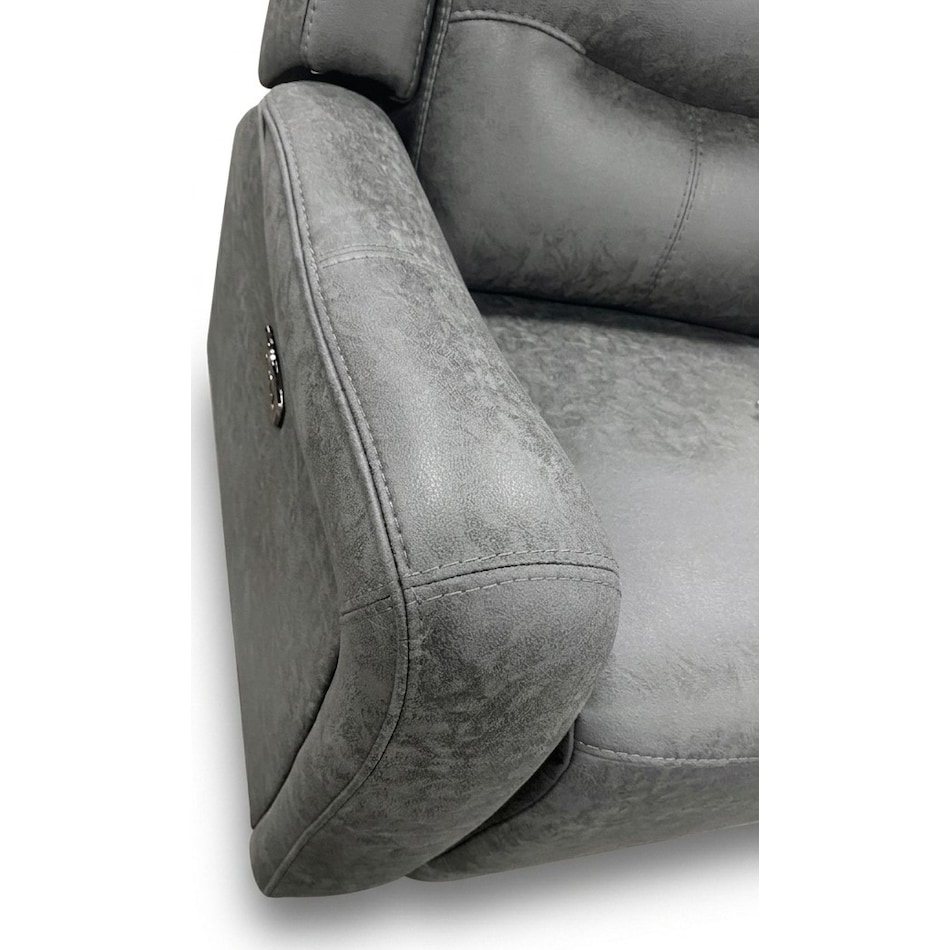 edson grey power reclining loveseat   