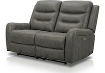 edson grey power reclining loveseat   
