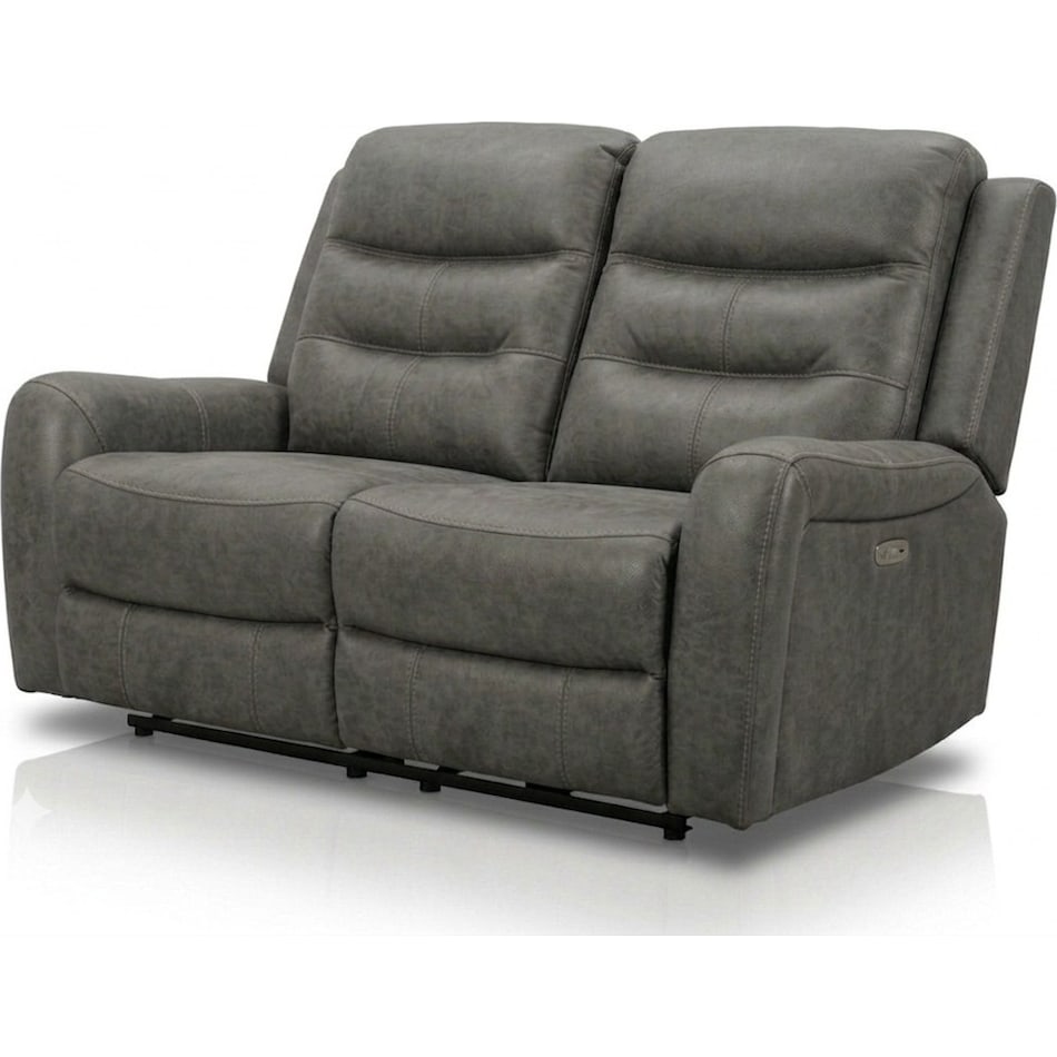 edson grey power reclining loveseat   