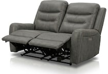 edson grey power reclining loveseat   