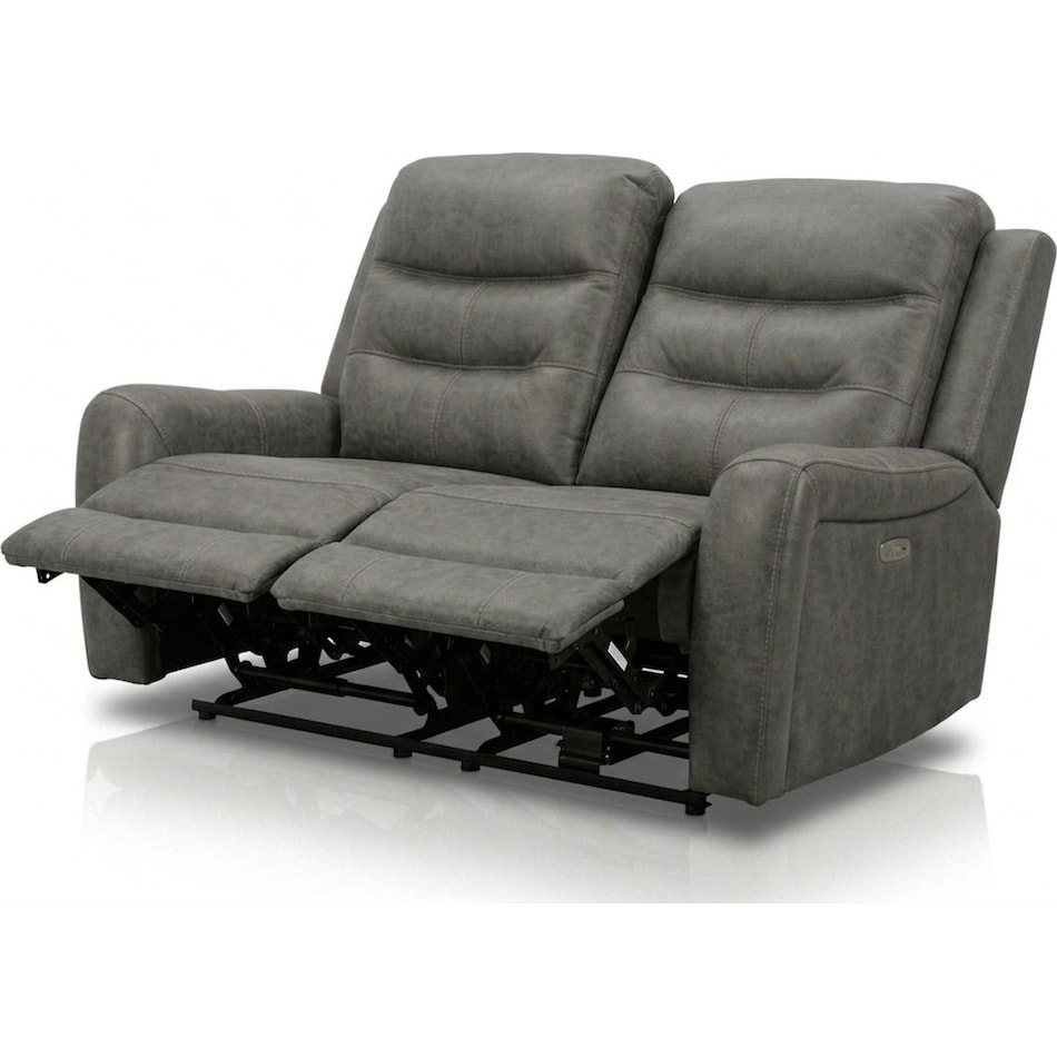 edson grey power reclining loveseat   