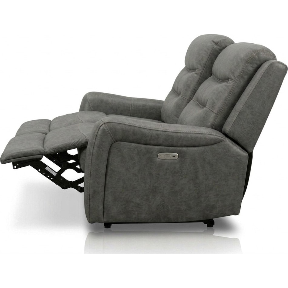 edson grey power reclining loveseat   