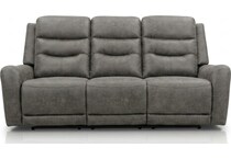edson grey power reclining sofa   