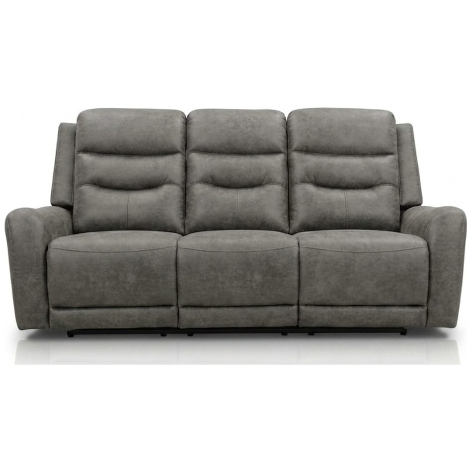 edson grey power reclining sofa   