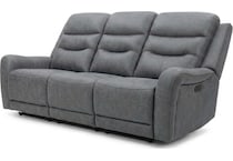 edson grey power reclining sofa   