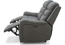 edson grey power reclining sofa   