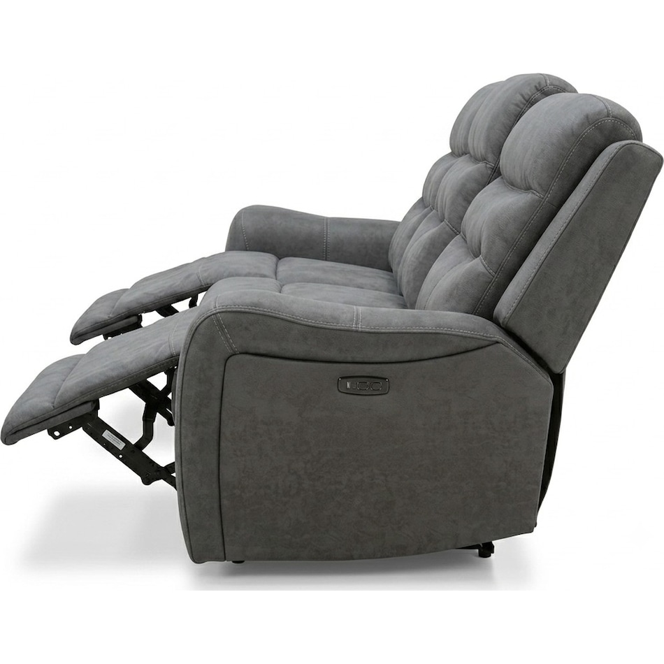 edson grey power reclining sofa   