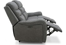 edson grey power reclining sofa   