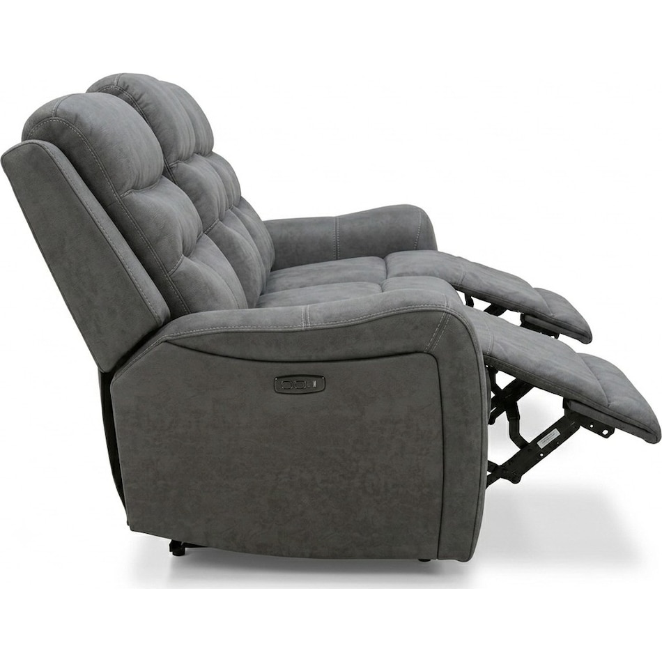 edson grey power reclining sofa   