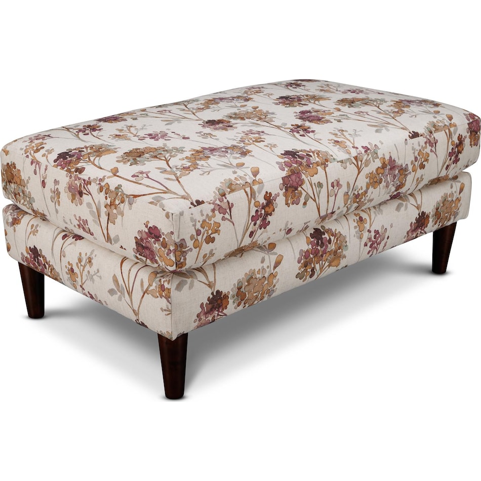eleanor floral cocktail ottoman   