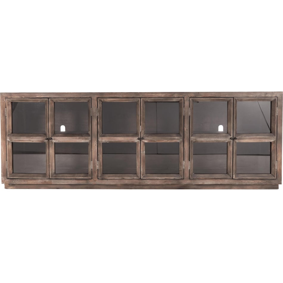 element aged brown accent cabinet   
