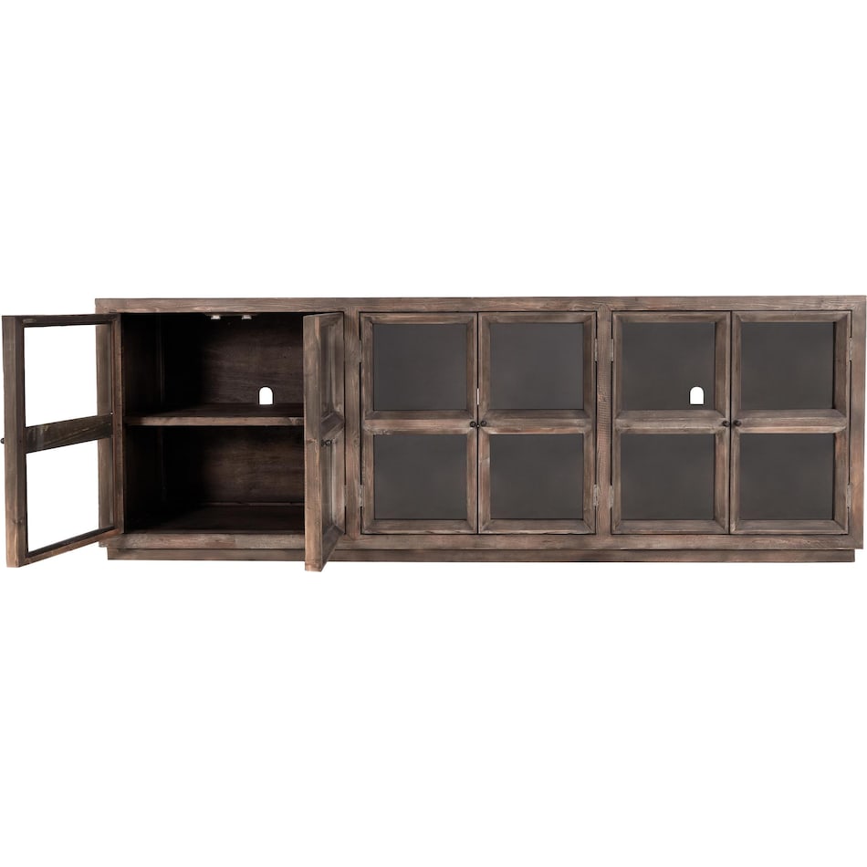 element aged brown accent cabinet   